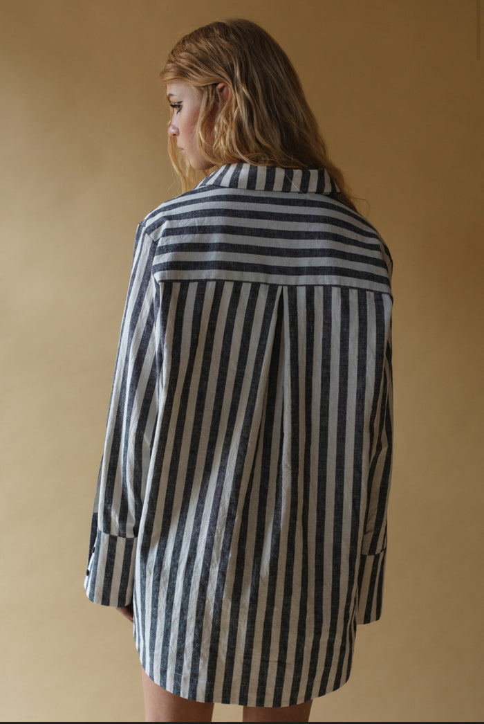 STRIPED LINEN SHIRT