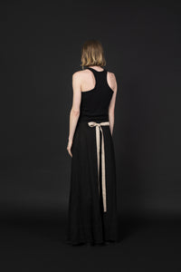 LINEN SKIRT WITH STRAPS