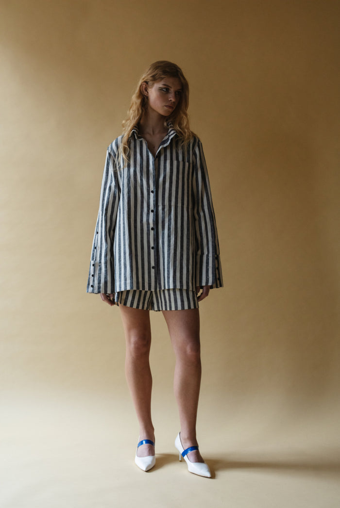STRIPED LINEN SHIRT