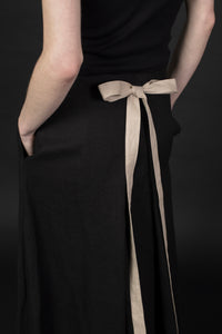 LINEN SKIRT WITH STRAPS