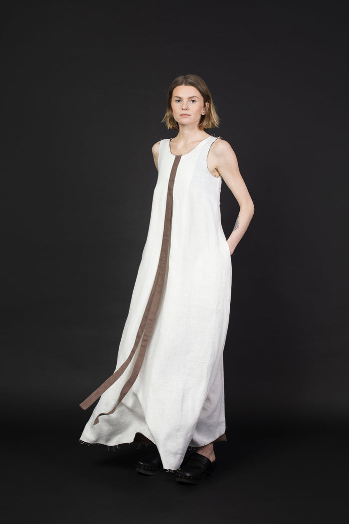 LINEN DRESS WITH STRAPS