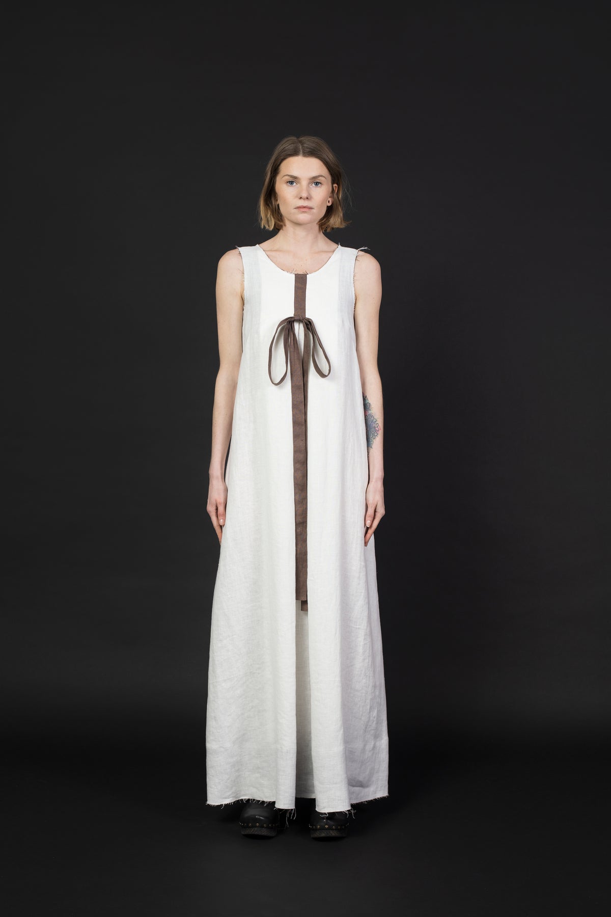 LINEN DRESS WITH STRAPS