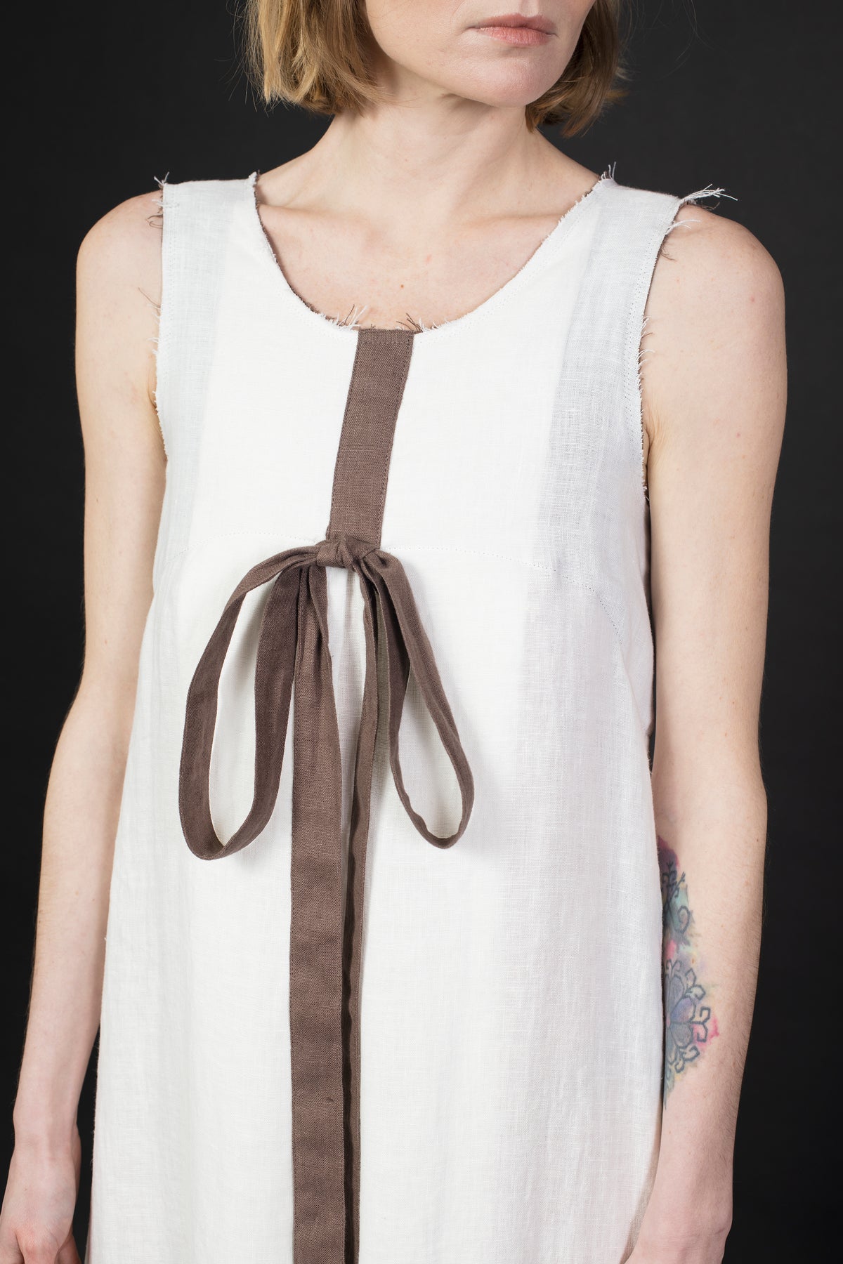 LINEN DRESS WITH STRAPS
