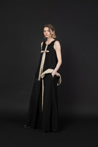 LINEN SKIRT WITH STRAPS