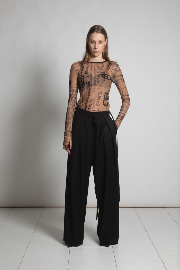 CANCEL/PRINT BEIGE TOP