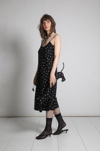 POLKA-DOT SLIP DRESS
