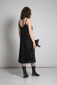 POLKA-DOT SLIP DRESS