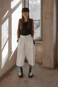 MIDI LENGTH LINEN TROUSERS