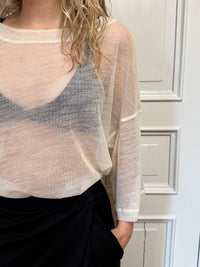 SHEER WOOL KNIT TOP