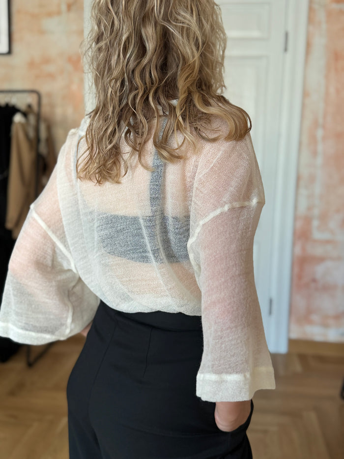 SHEER WOOL KNIT TOP